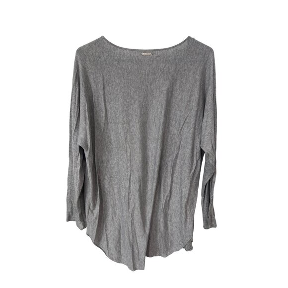 MICHAEL Michael Kors Long Sleeve Tunic Top Plus Size 1X Heather Gray Minimalist - Picture 2 of 7